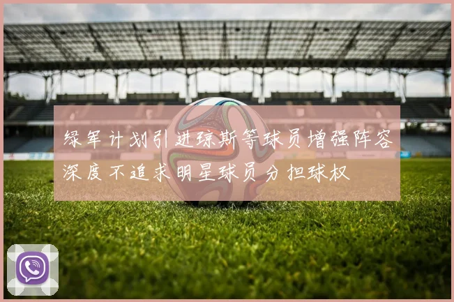 绿军计划引进琼斯等球员增强阵容深度不追求明星球员分担球权